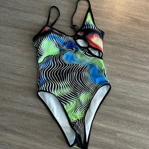 iHeartRaves Multicolor Swirl One Piece
